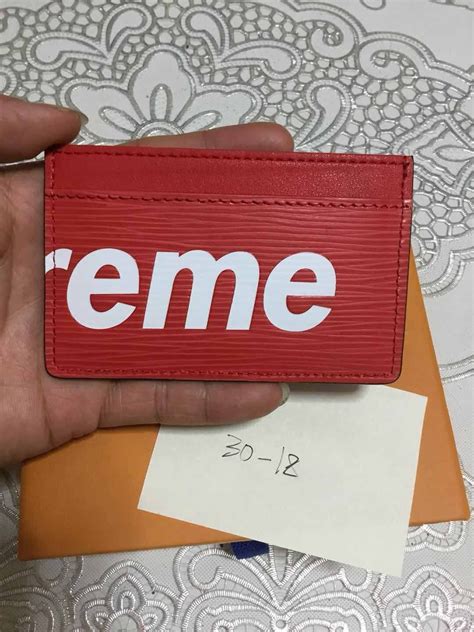fake supreme lv card holder